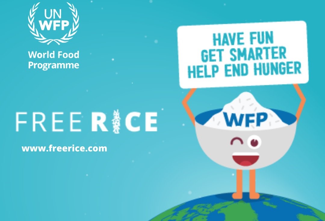Load video: Freerice is an educational trivia game that helps you get smarter while making a difference for people around the world. Every question you answer correctly raises 10 grains of rice for the World Food Programme (WFP) to support its work saving and changing lives around the world.