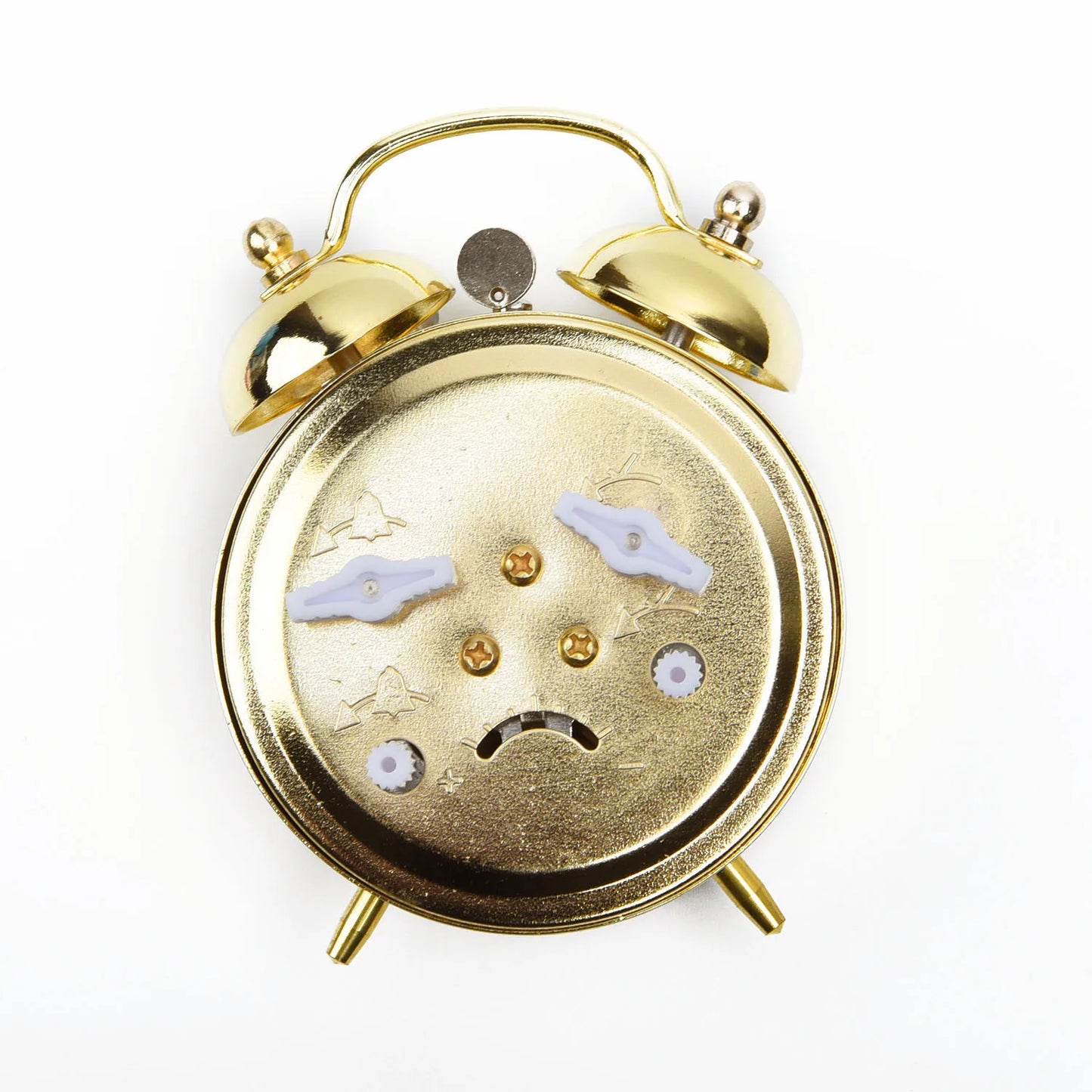 Mechanical Gold Alarm Clock Manual Wind Up