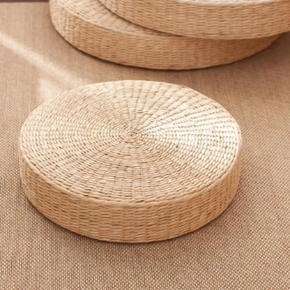 Straw Woven Floor Pillow