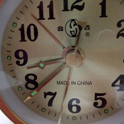 Mechanical Gold Alarm Clock Manual Wind Up