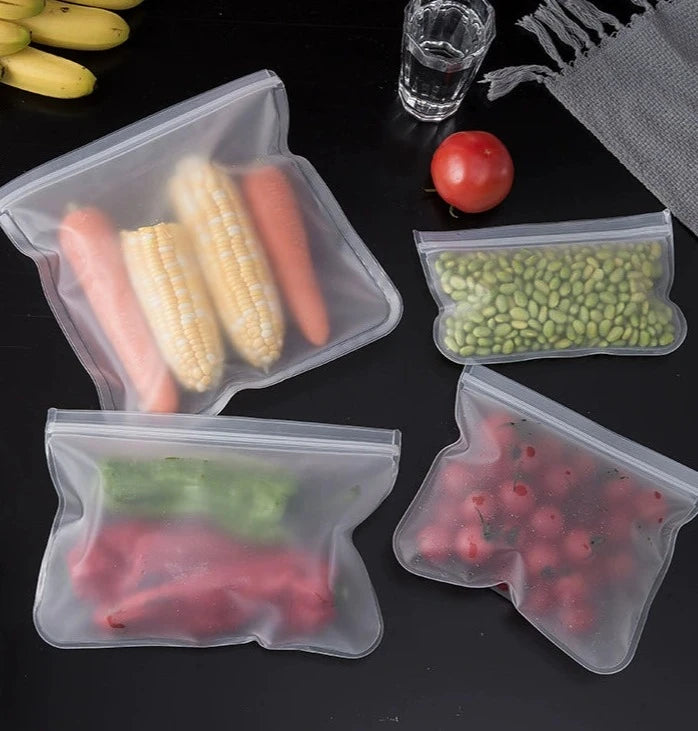 Reusable food storage bags