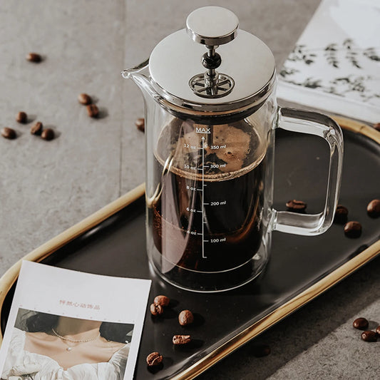 Double Layer Glass French Press Coffee