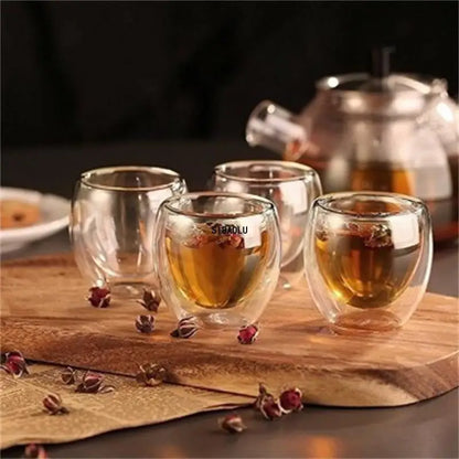 Double Wall Glass Cup Set