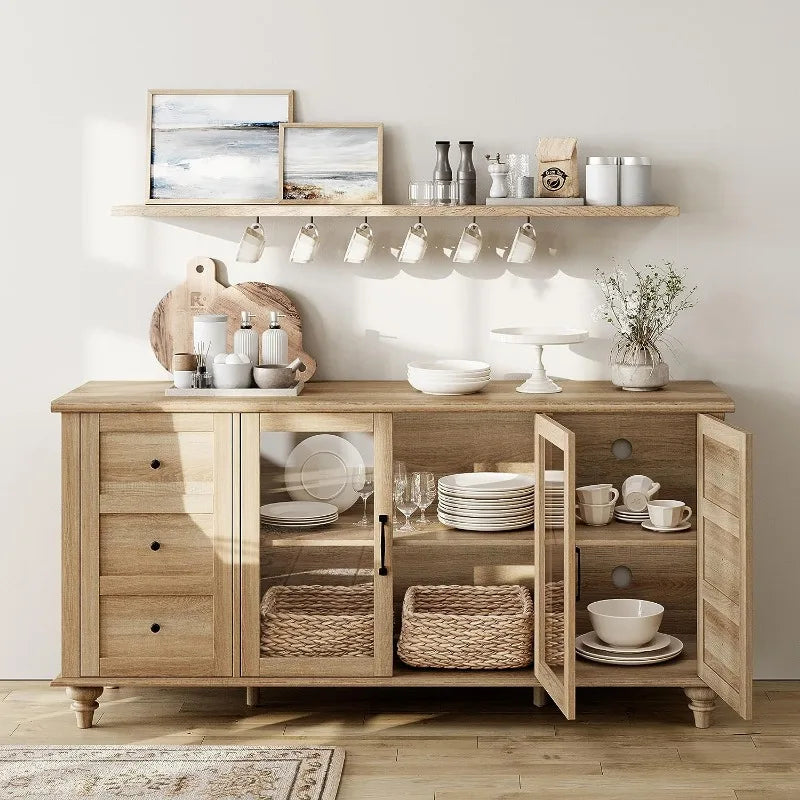 Sideboard Buffet Cabinets with Glass Door