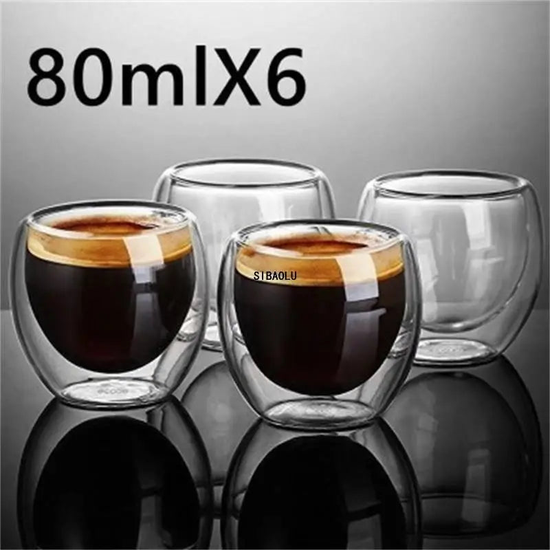 Double Wall Glass Cup Set